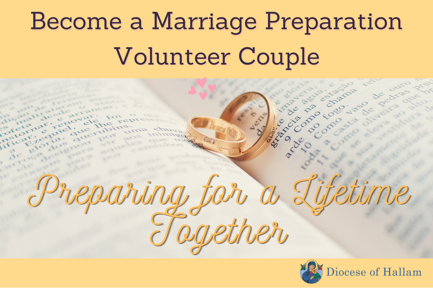 Become a Marriage Preparation Volunteer Couple.