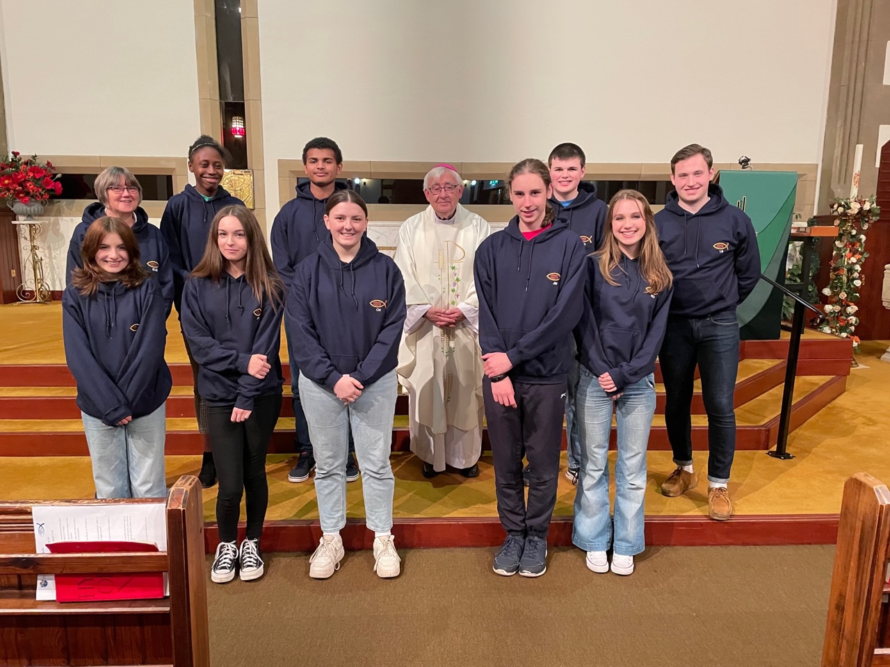 Youth Sunday - Bishop with young people