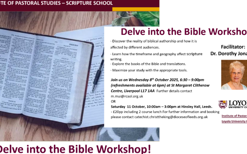 Delve into the Bible Workshop!