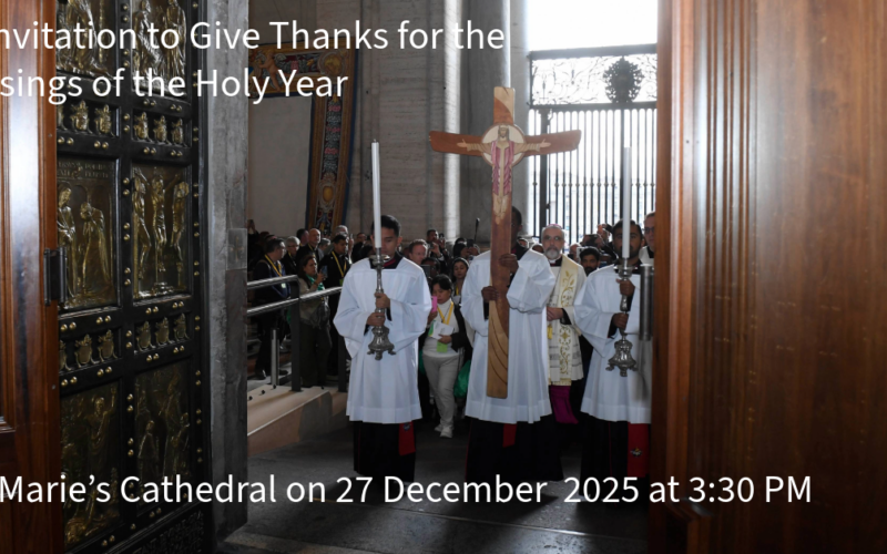 An Invitation to Give Thanks for the Blessings of the Holy Year