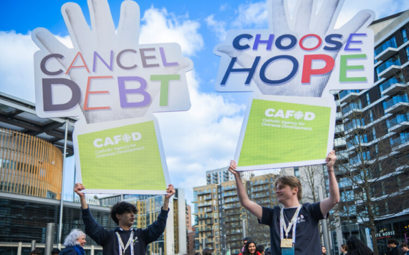 Call for debt justice with CAFOD, standing in solidarity with millions worldwide.