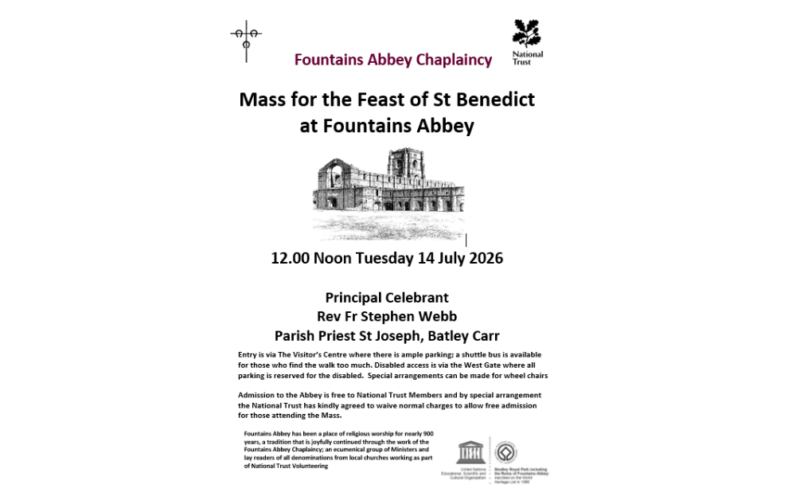 Mass for the Feast of St Benedict at Fountains Abbey