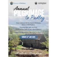 Joint Diocesan Pilgrimage to Padley Martyrs’ Chapel – Sunday July 12th 2026                                                                         
