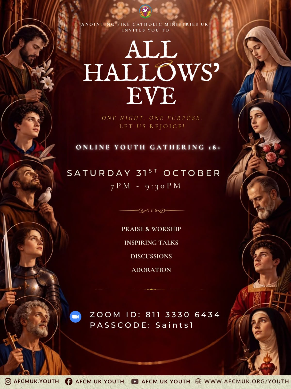 Youth All Hallow's Eve Event poster